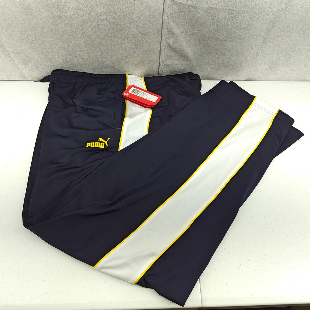 Puma Agile Pant II Mens XL Navy White Track Pants Athletic Training Sportswear